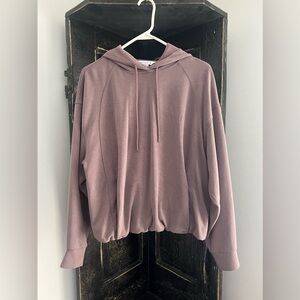 Athleta Seasoft Bubble Hem Hoodie (Smoky rose colored)